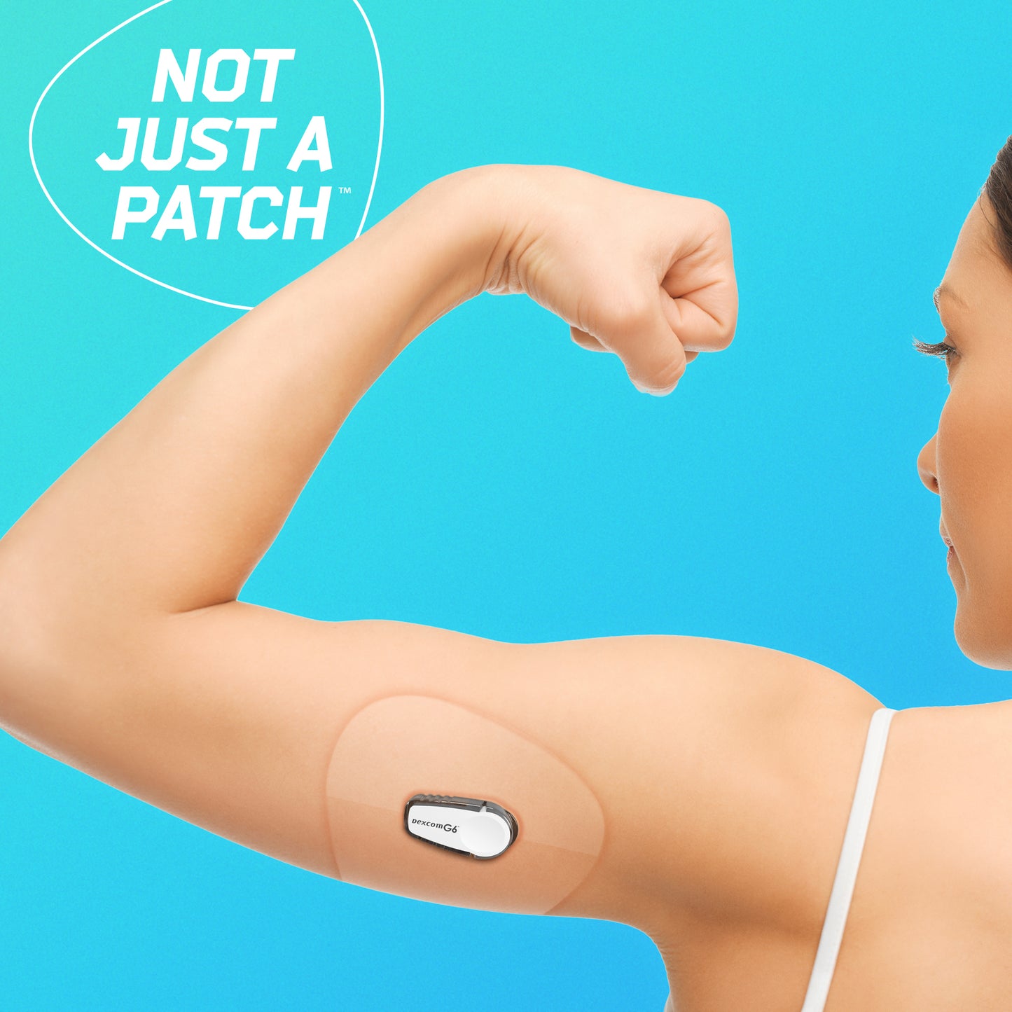 Caurspīdīgs plāksteris CGM sensoriem Dexcom One un G6 - Not Just a Patch - Caurspīdīgs - 20 gab