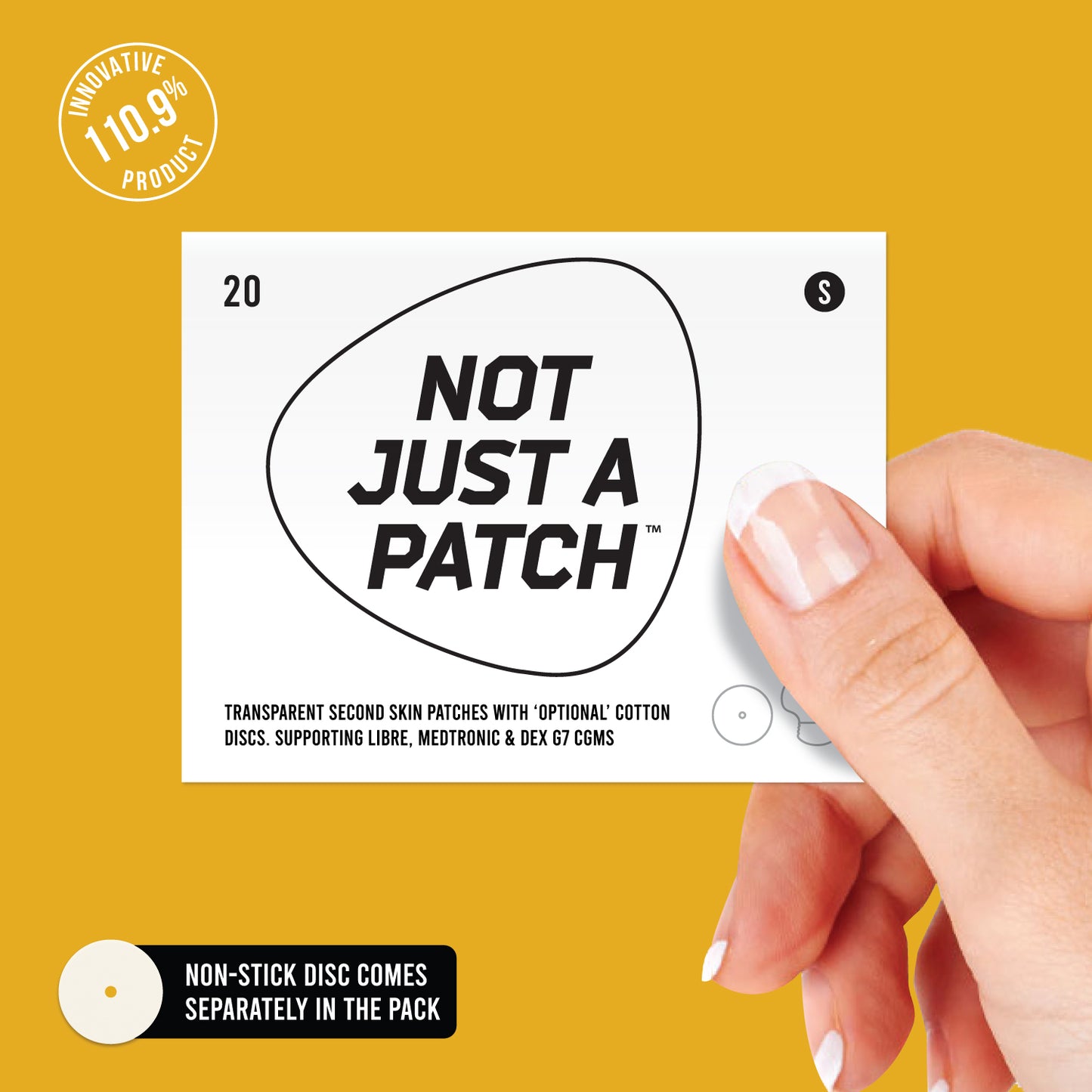 Caurspīdīgs plāksteris CGM sensoriem Freestyle Libre - Not Just a Patch - Caurspīdīgs - 20 gab