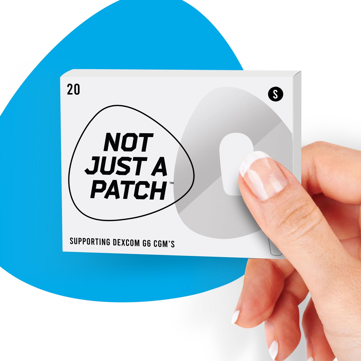 Caurspīdīgs plāksteris CGM sensoriem Dexcom One un G6 - Not Just a Patch - Caurspīdīgs - 20 gab