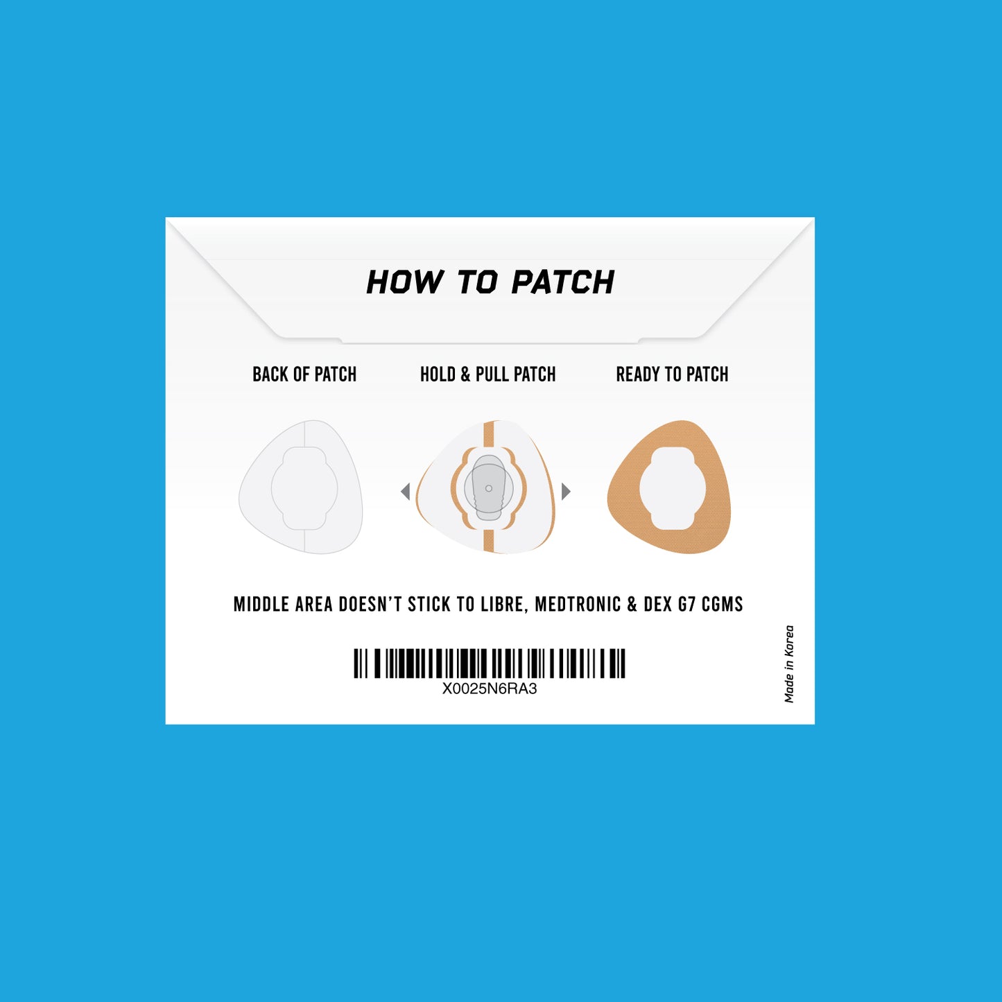 Plāksteris CGM sensoriem Dexcom One+, Freestyle Libre 1, 2 & 3 - Not Just a Patch - Bēšs - 20 gab