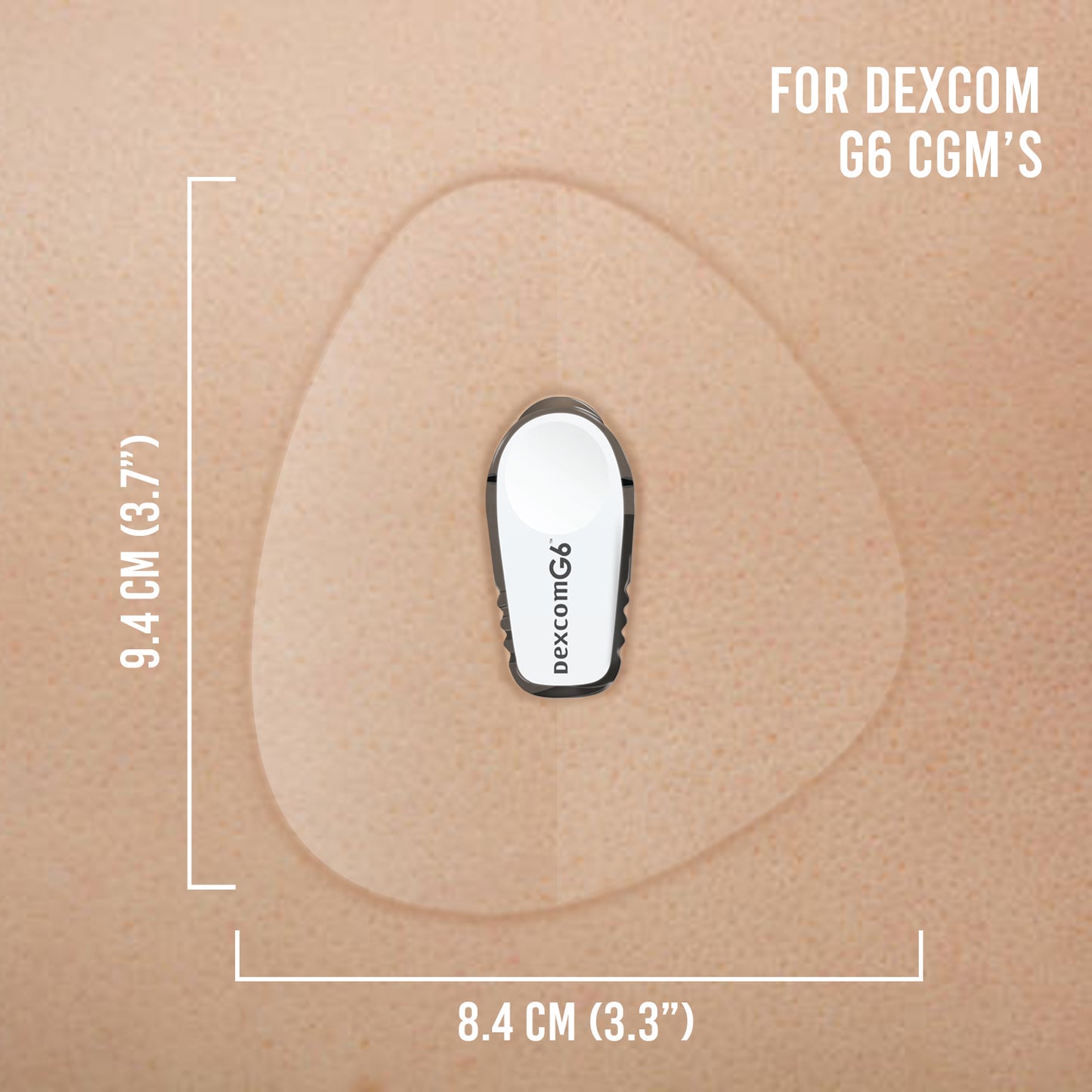 Caurspīdīgs plāksteris CGM sensoriem Dexcom One un G6 - Not Just a Patch - Caurspīdīgs - 20 gab