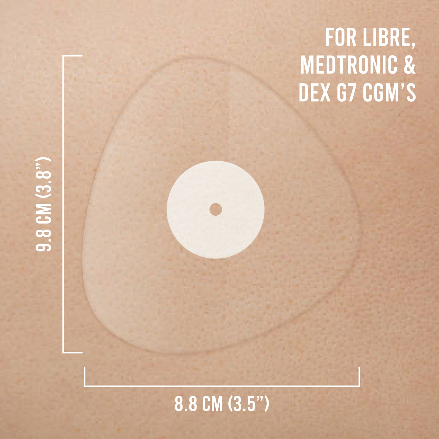 Caurspīdīgs plāksteris CGM sensoriem Freestyle Libre - Not Just a Patch - Caurspīdīgs - 20 gab