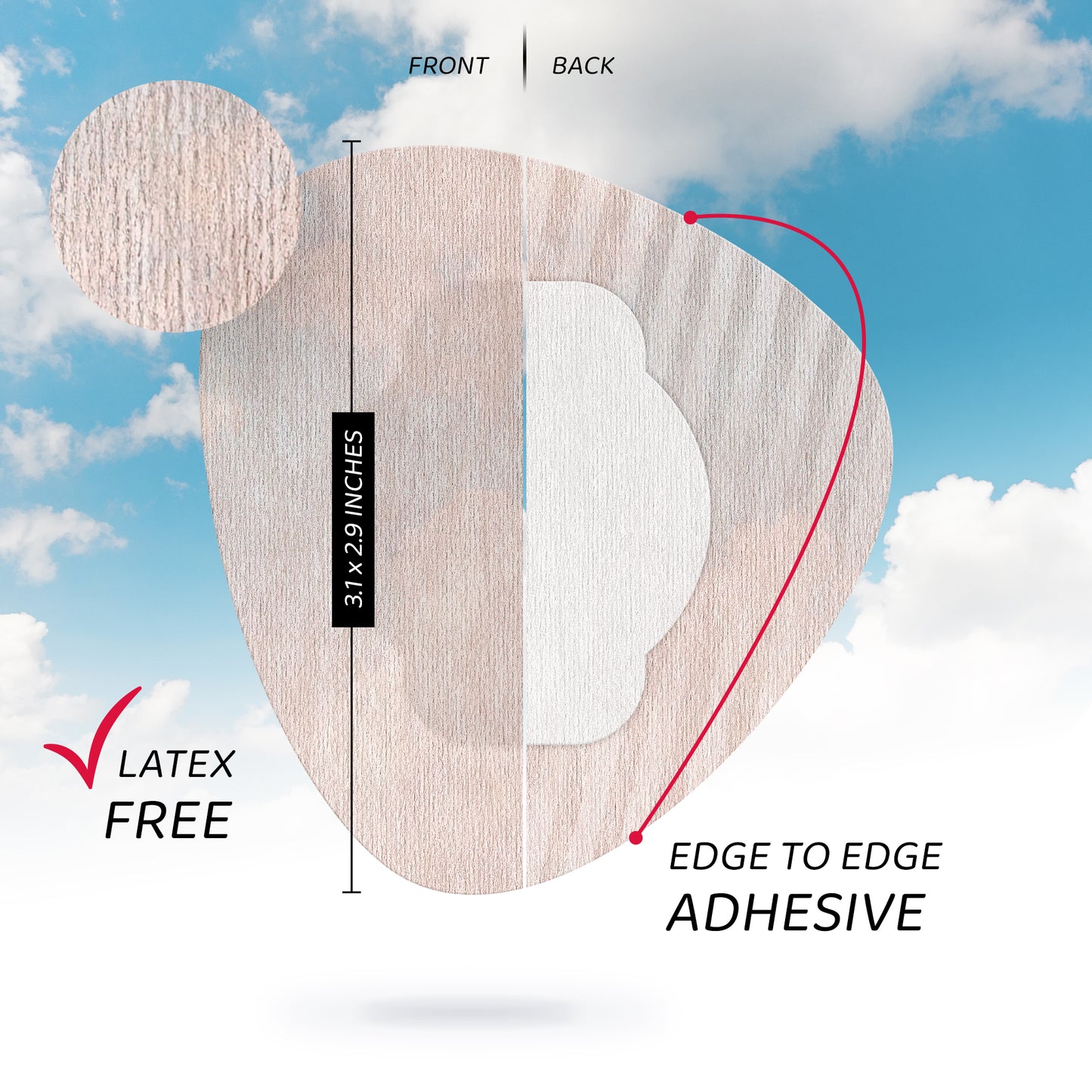 Plāksteris CGM sensoriem Dexcom One+, Libre 1 , 2 un 3 - Not Just a Patch AIR - Gaišā ādas krāsā - 20 gab