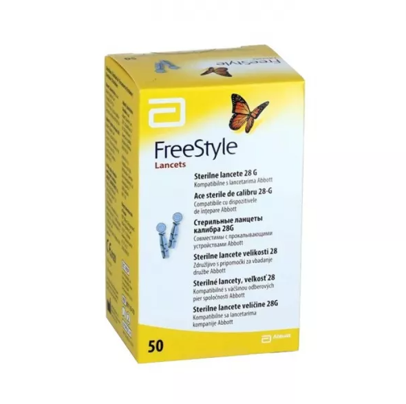Abbott Freestyle Lancetes - 28G, 0.4 mm - 50 gab