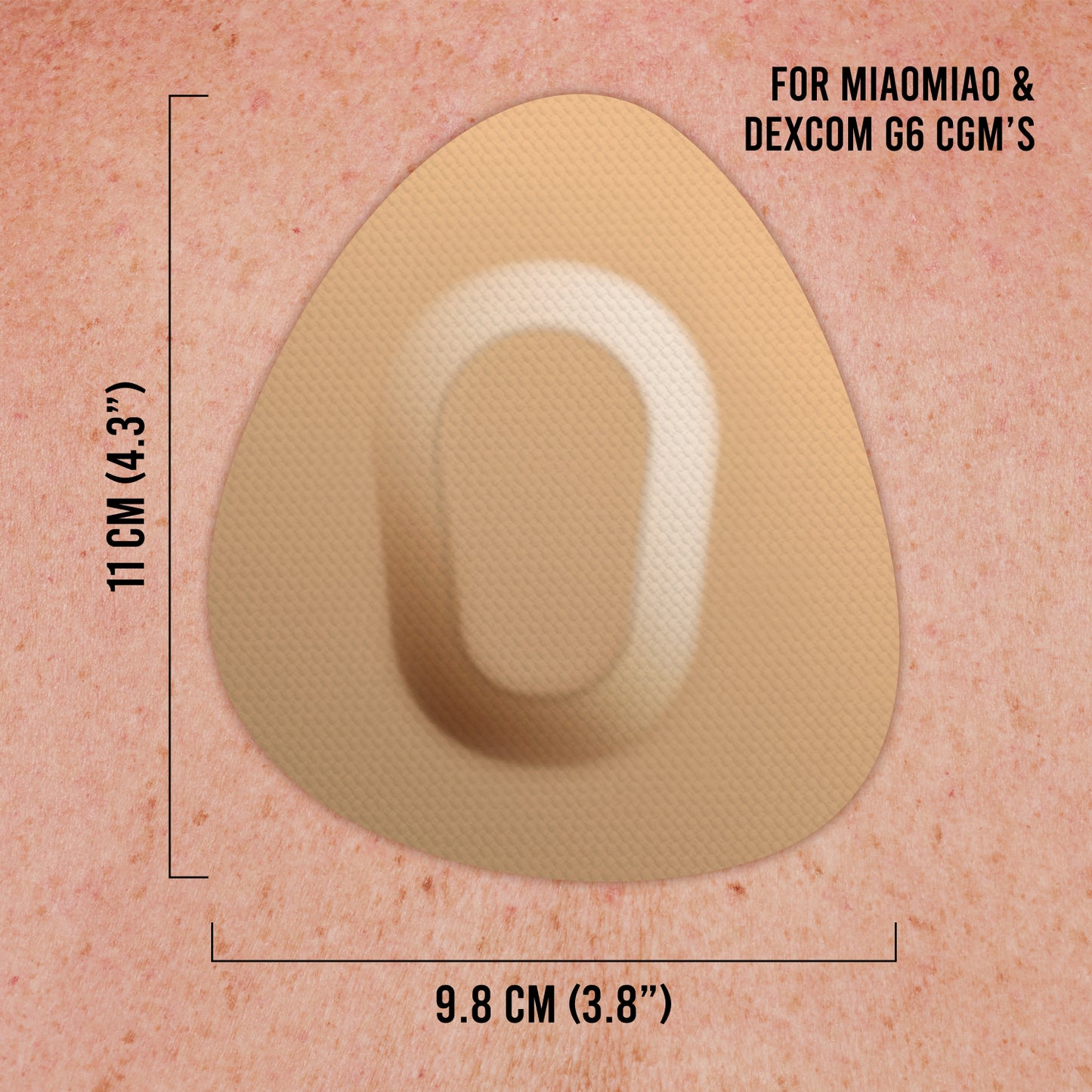 Plāksteris CGM sensoriem Dexcom One un G6 - Not Just a Patch - Bēšs - 20 gab