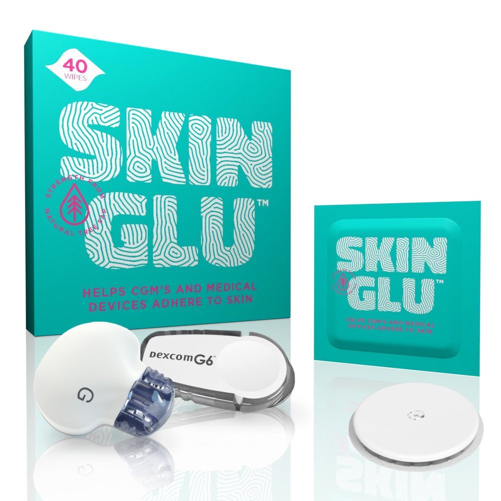Skin Glu - līdzeklis ādas aizsardzībai un CGM sensoru noturībai - Not Just a Patch - mitrās salvetes - 40 gab