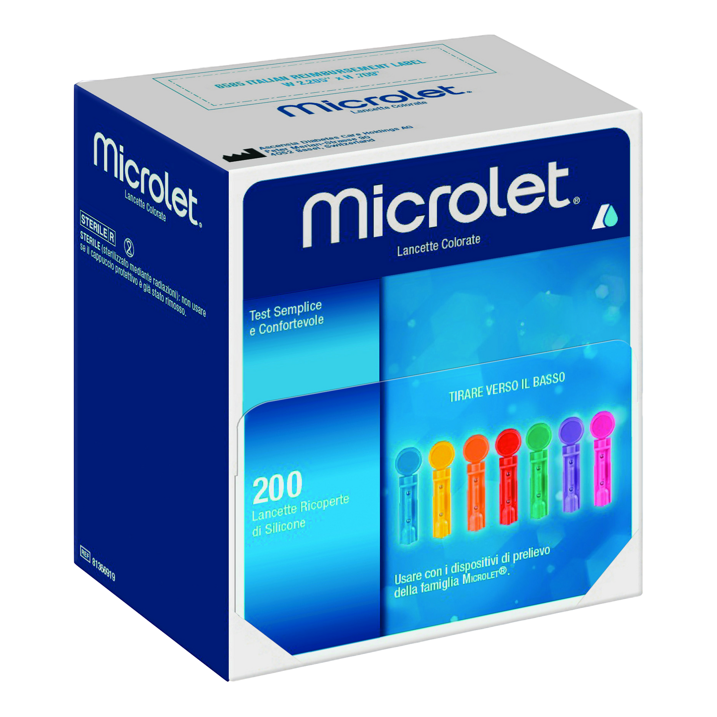 Bayer Ascensia Microlet Lancetes - 28G, 0.5 mm - 200 gab