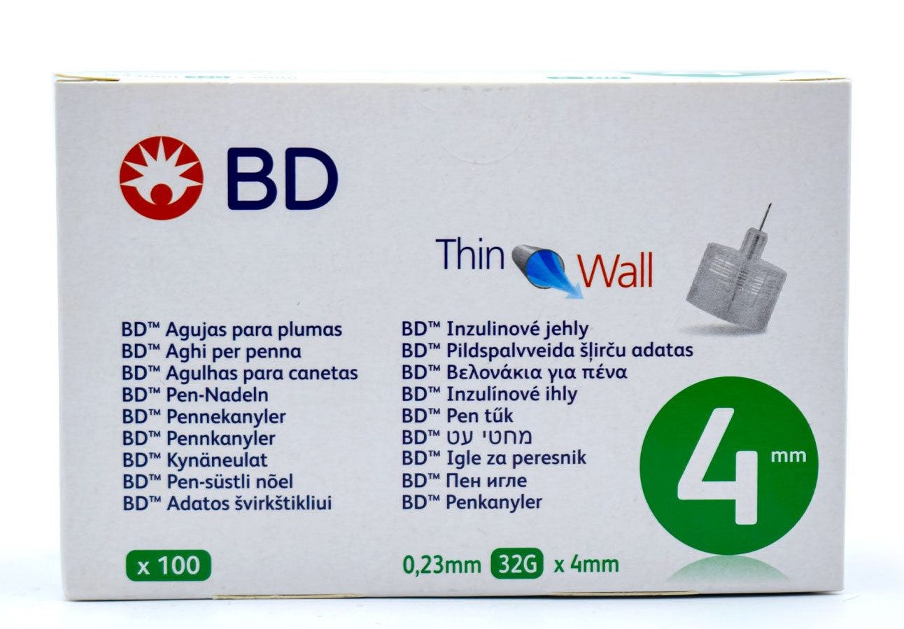 BD™ Ultra-Fine Pen Needle - Insulīna injektora adata 4mm x 32G - 100 gab