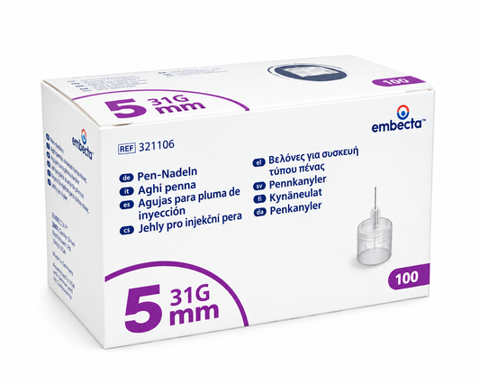 Embecta BD™ Microfine Plus Pen Needle - Insulīna injektora adata 5mm x 31G - 100 gab