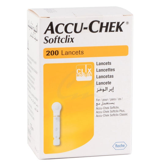 Accu-Chek Softclix Lancetes - 28G, 0.4 mm - 200 gab